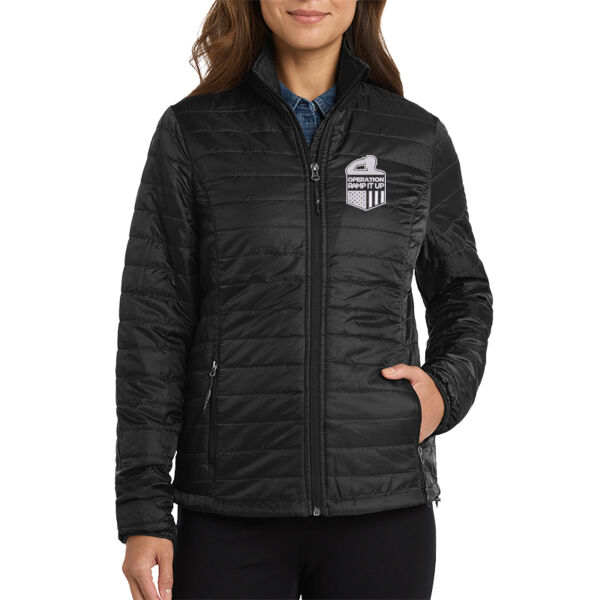 Operation Ramp It Up Embroidered - Ladies Packable Puffy Jacket Thumbnail